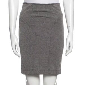 Alexander Wang fitted knit mini skirt with Exposed zipper accent in grey